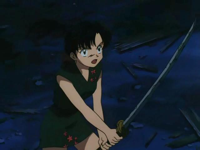 Otaku Gallery  / Anime e Manga / Inu-Yasha / Screen Shots / Episodi / 013 - L`enigma della luna nuova! Inuyasha dai capelli neri! / 205.jpg